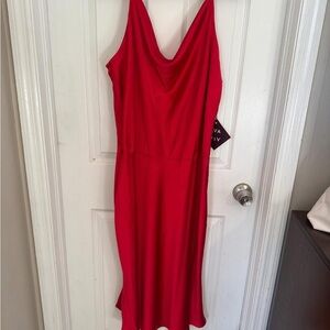 Ava & Viv Red Cowl Neck Sundress
